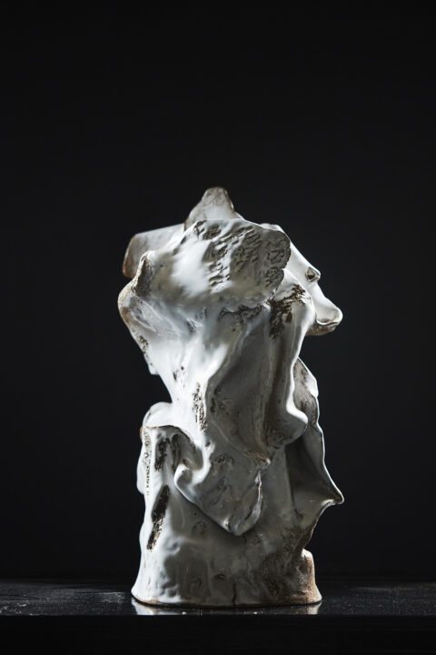 Ceramic sculpture with sophisticated white glaze from Sandra Ruyssinck